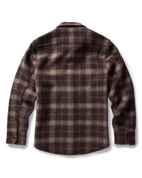 The Maritime Shirt Jacket in Burgundy Plaid Wool