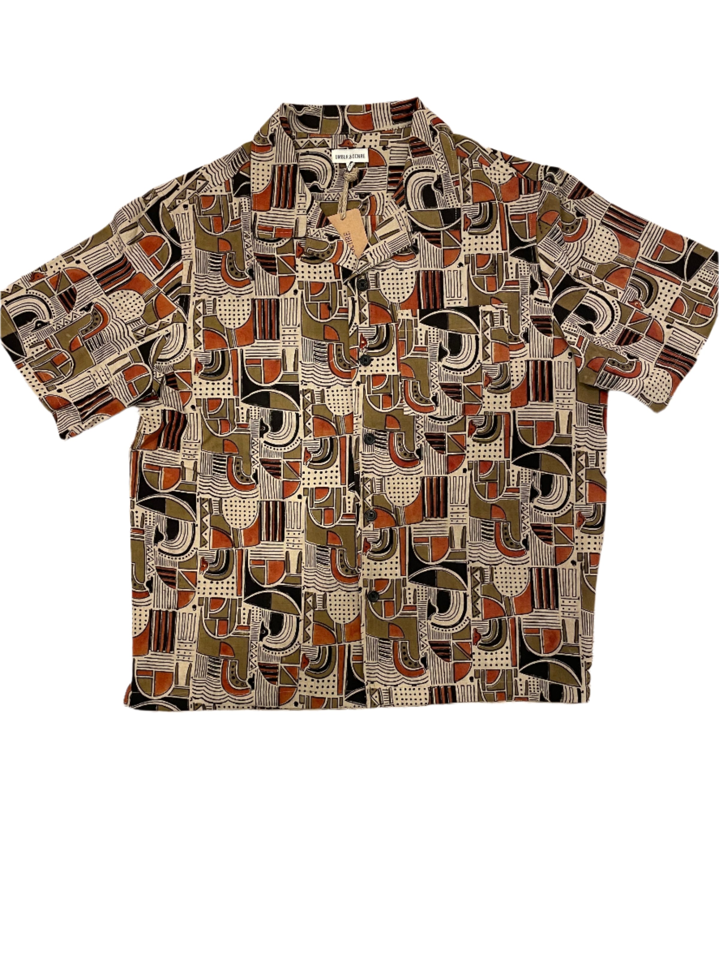 Khushi Camp Shirt in Horse Pattern