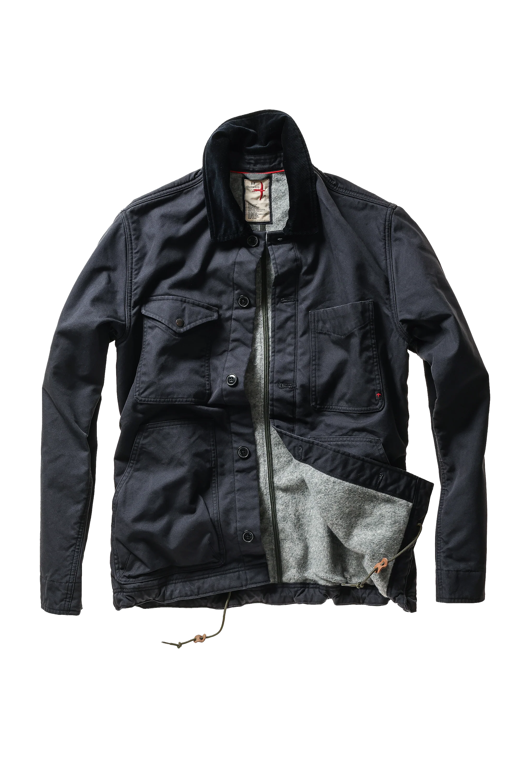 Pile-Lined Chore Coat - Dark Navy Canvas
