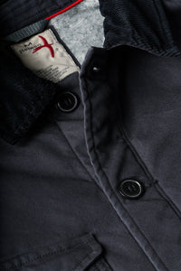 Pile-Lined Chore Coat - Dark Navy Canvas