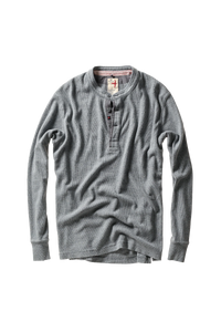 French Rib Henley - Grey Heather
