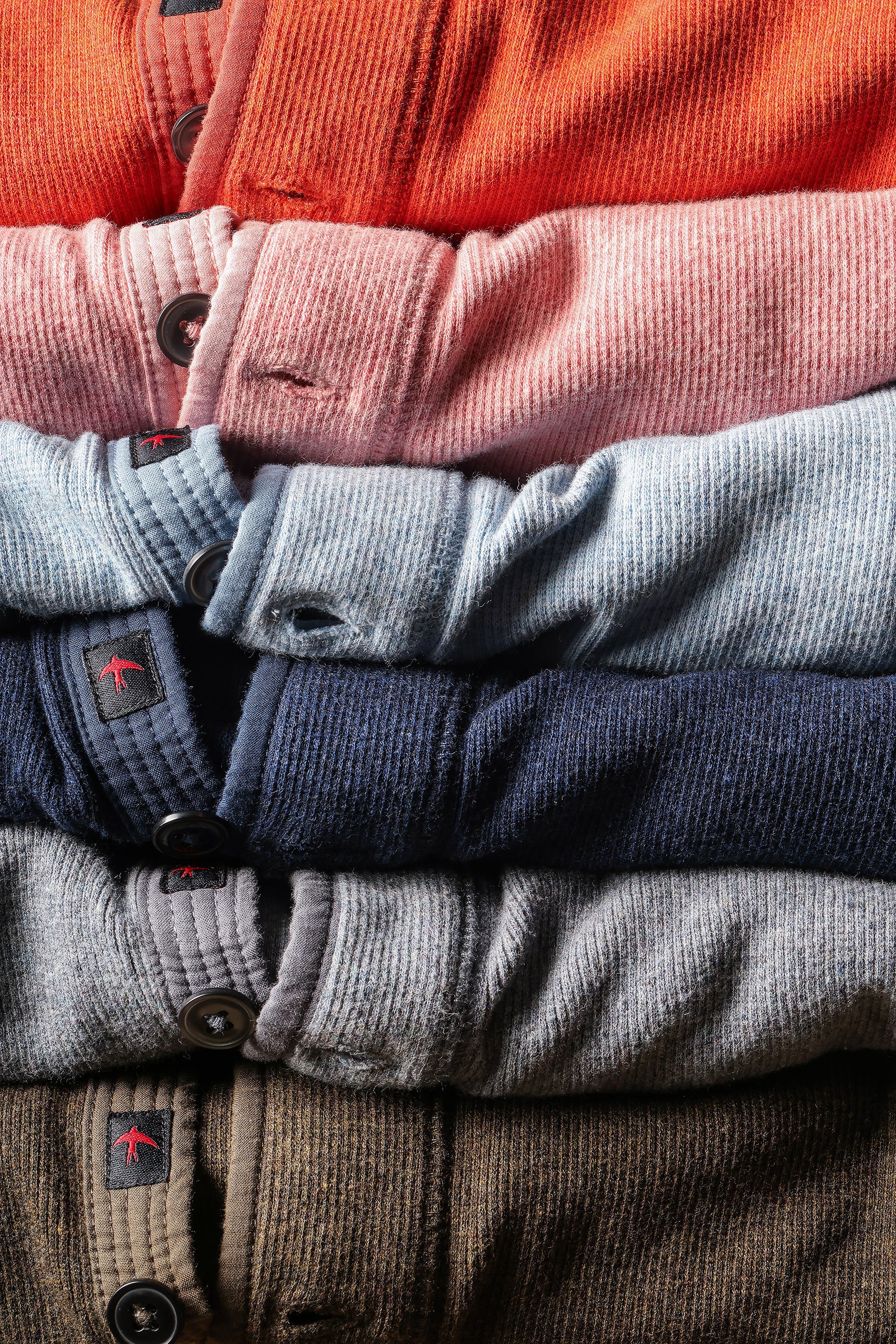 French Rib Henley - Grey Heather