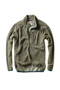 Sheared Fleece Half-Zip - Olive Fade
