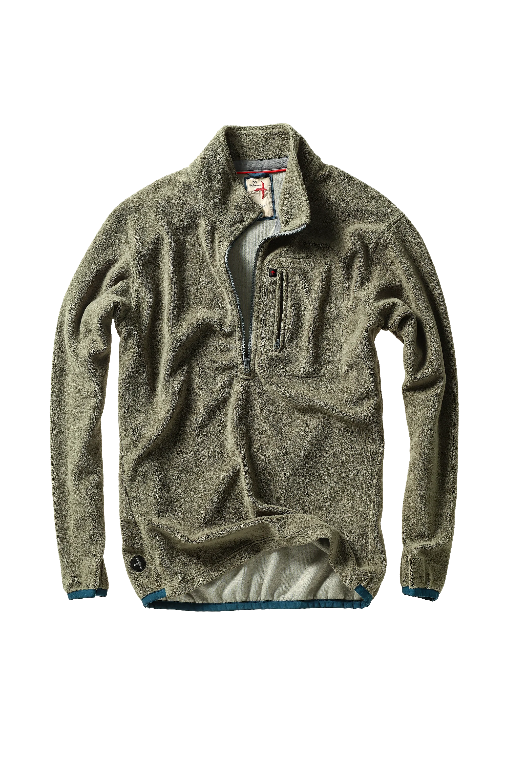 Sheared Fleece Half-Zip - Olive Fade