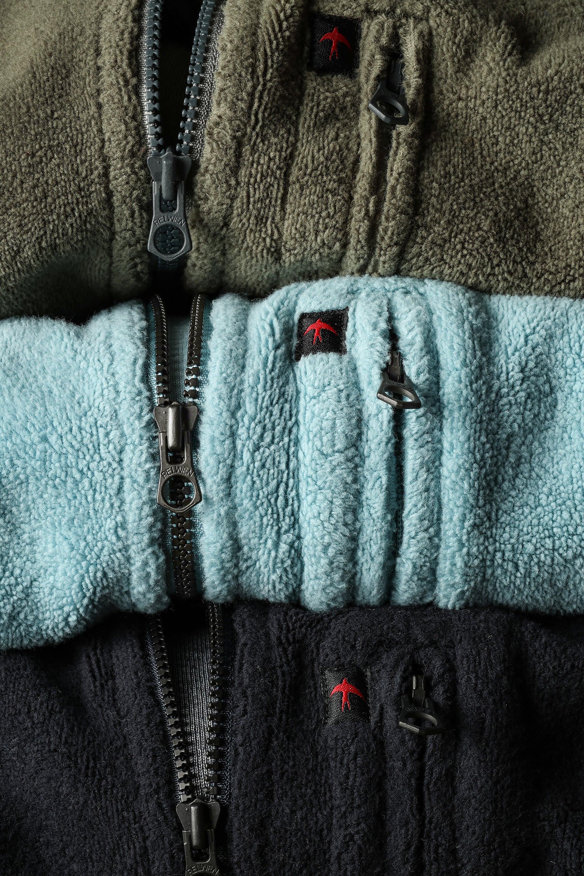 Sheared Fleece Half-Zip - Olive Fade