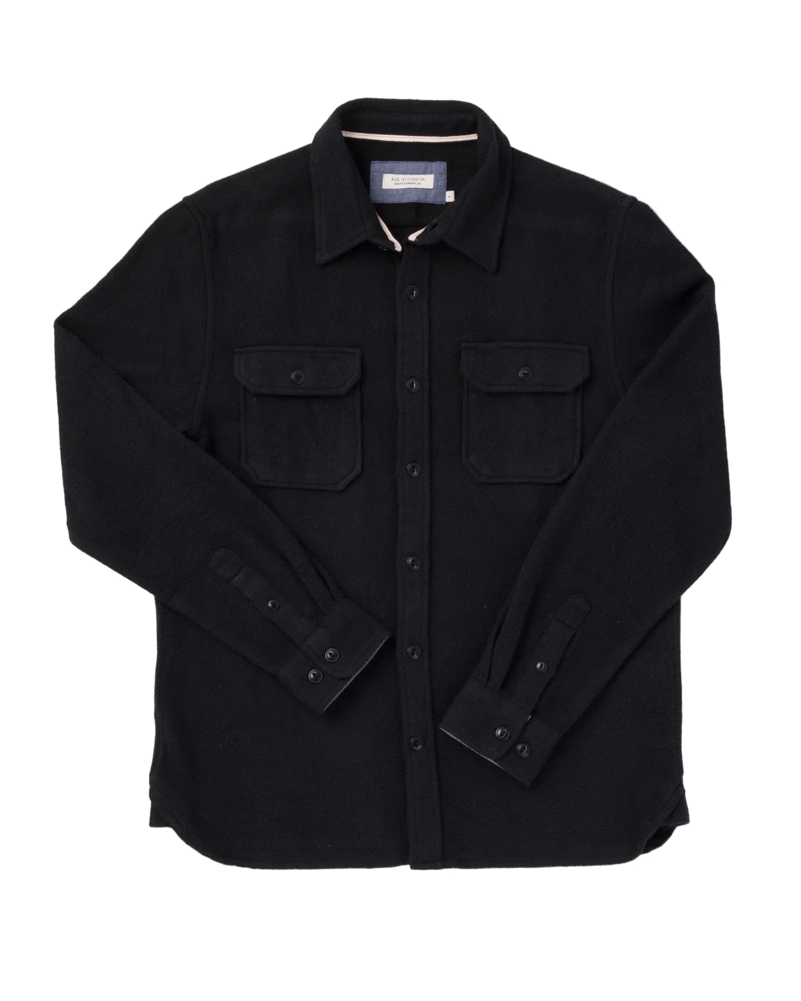 Winter Flannel - Utility Shirt - Black Houndstooth