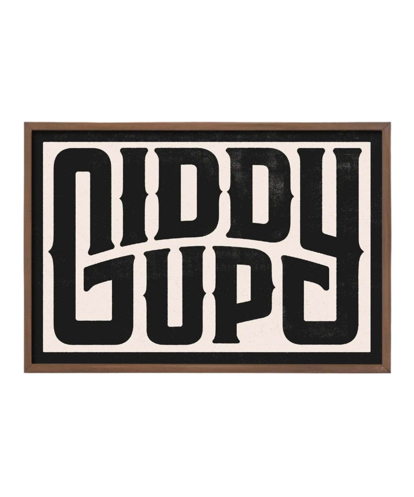 Giddy Up - Framed Print 40"x60" - Matte Black Metal Frame