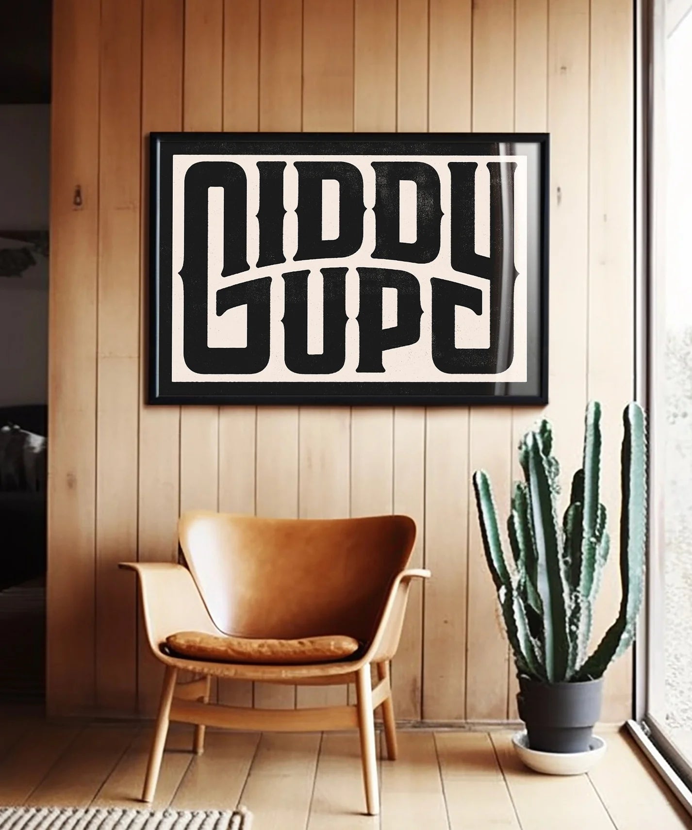 Giddy Up - Framed Print 40"x60" - Matte Black Metal Frame