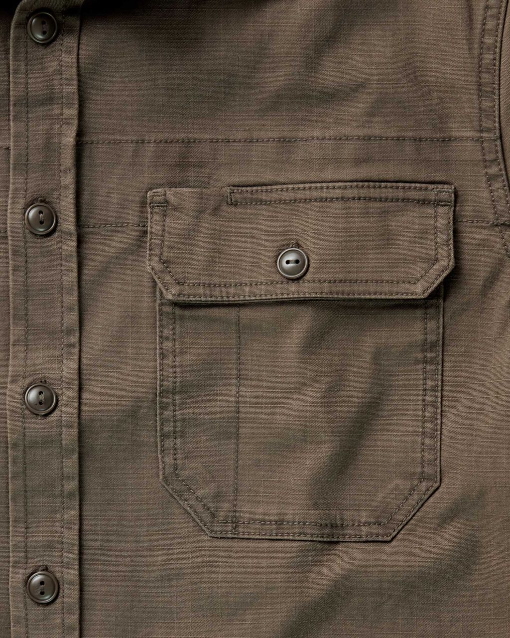 The Field Overshirt in Mushroom Ripstop