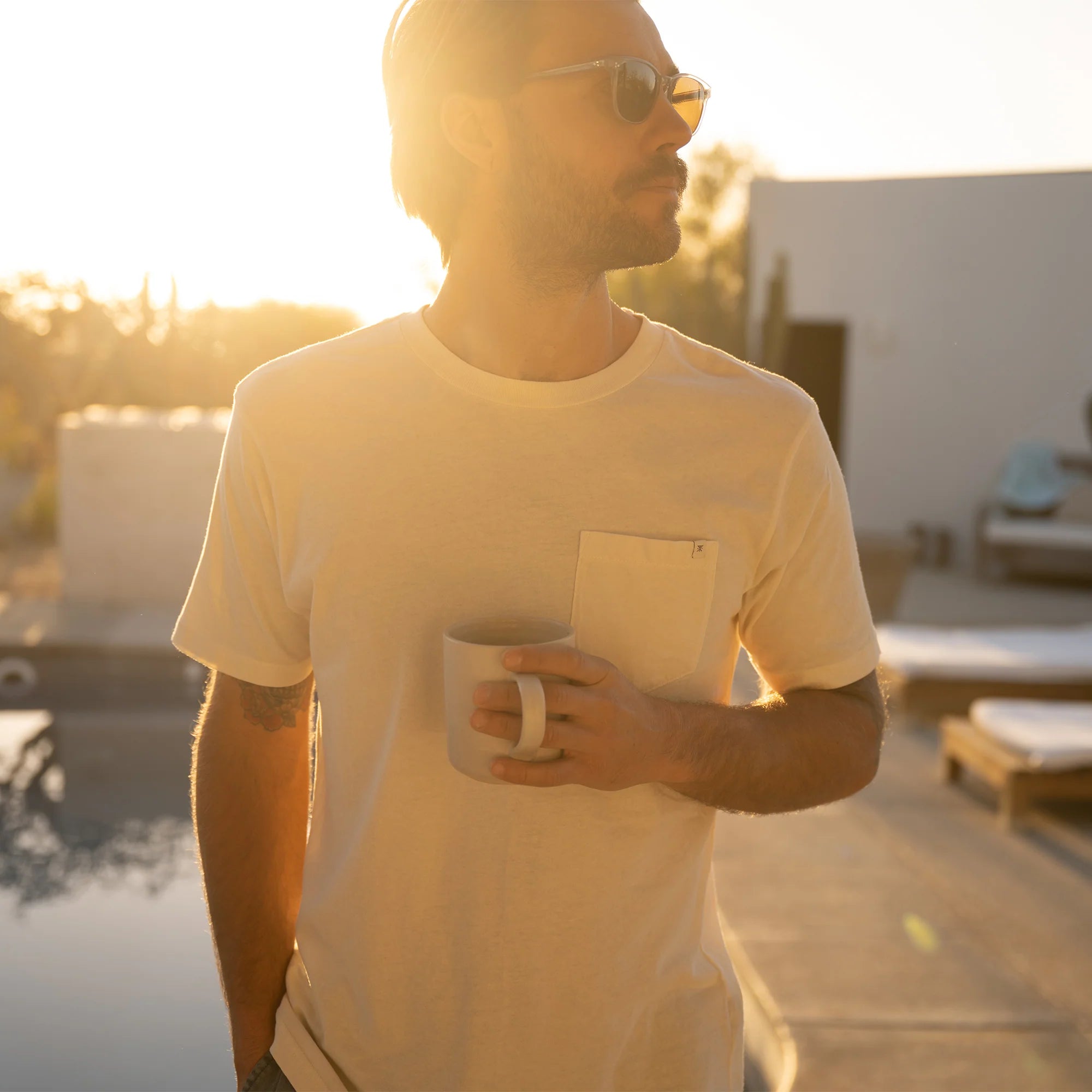Made To Fade Short Sleeve Tee - Washed Off White