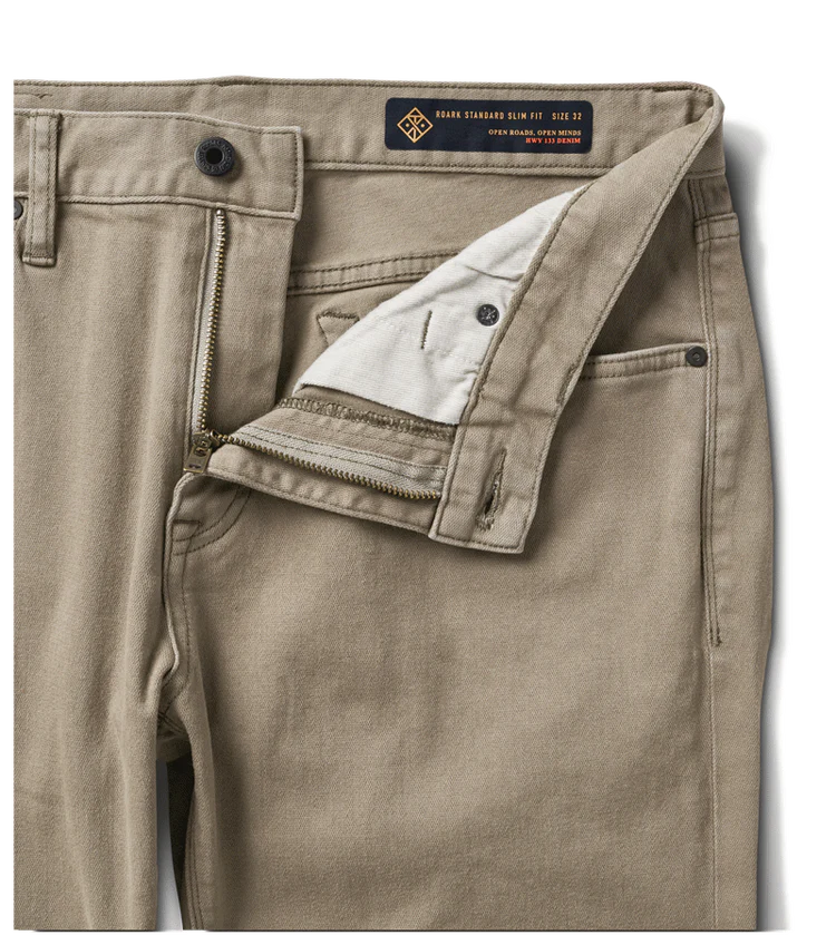 HWY 133 Slim Straight Broken Twill Jeans - Desert Khaki