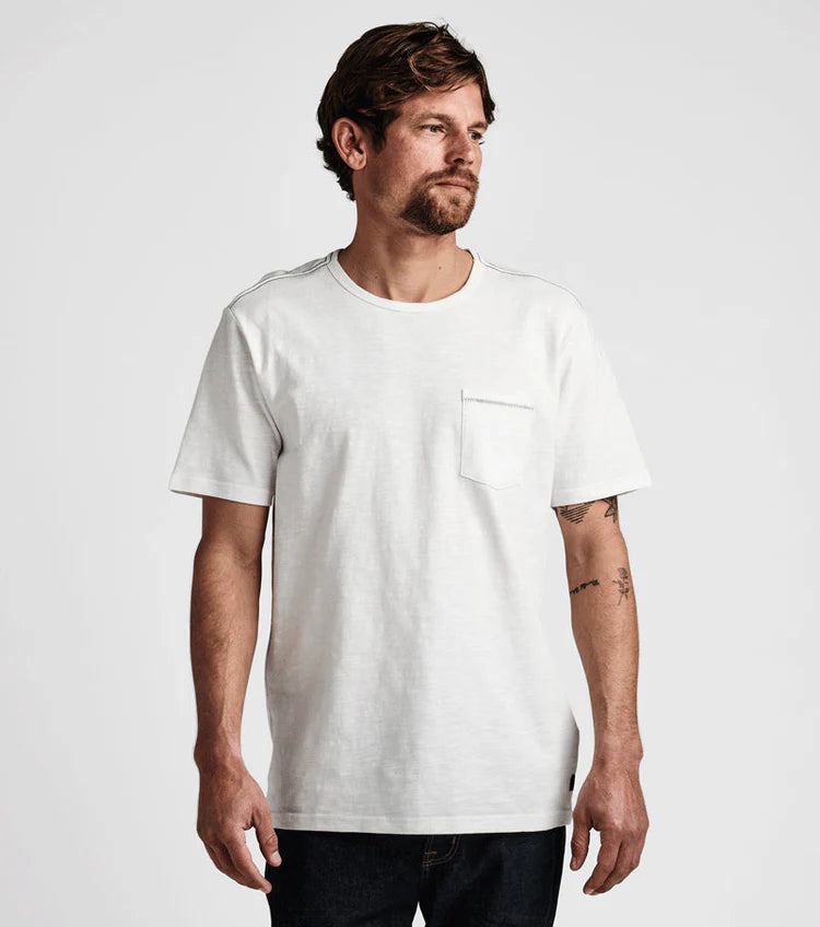 Well Worn Midweight Organic Short Sleeve Pocket Tee - Off White