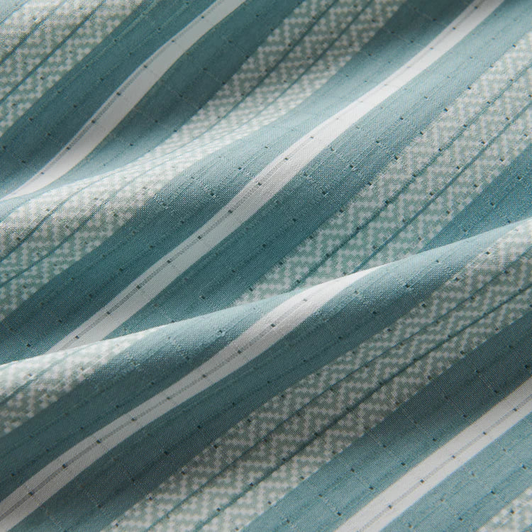 Bless Up Breathable Stretch Shirt - Stripe Dusty Blue