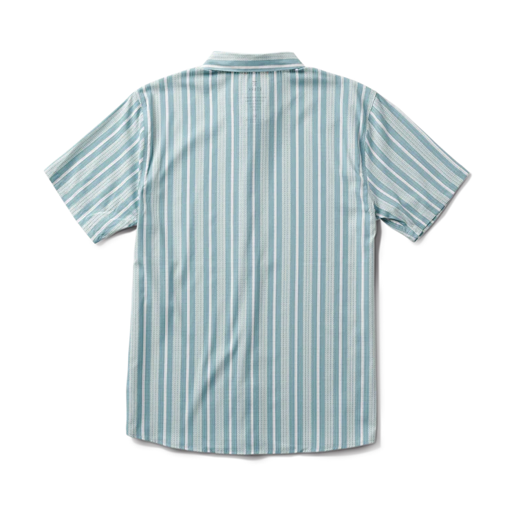 Bless Up Breathable Stretch Shirt - Stripe Dusty Blue