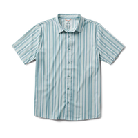 Bless Up Breathable Stretch Shirt - Stripe Dusty Blue