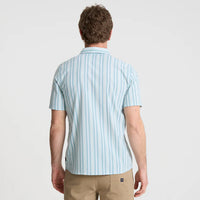 Bless Up Breathable Stretch Shirt - Stripe Dusty Blue