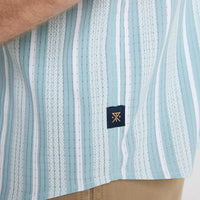 Bless Up Breathable Stretch Shirt - Stripe Dusty Blue
