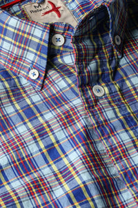 Broadcloth Plaid - Bright Blue Multi Tartan