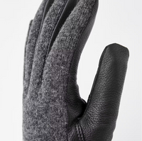 Deerskin Wool Tricot - Charcoal/Black