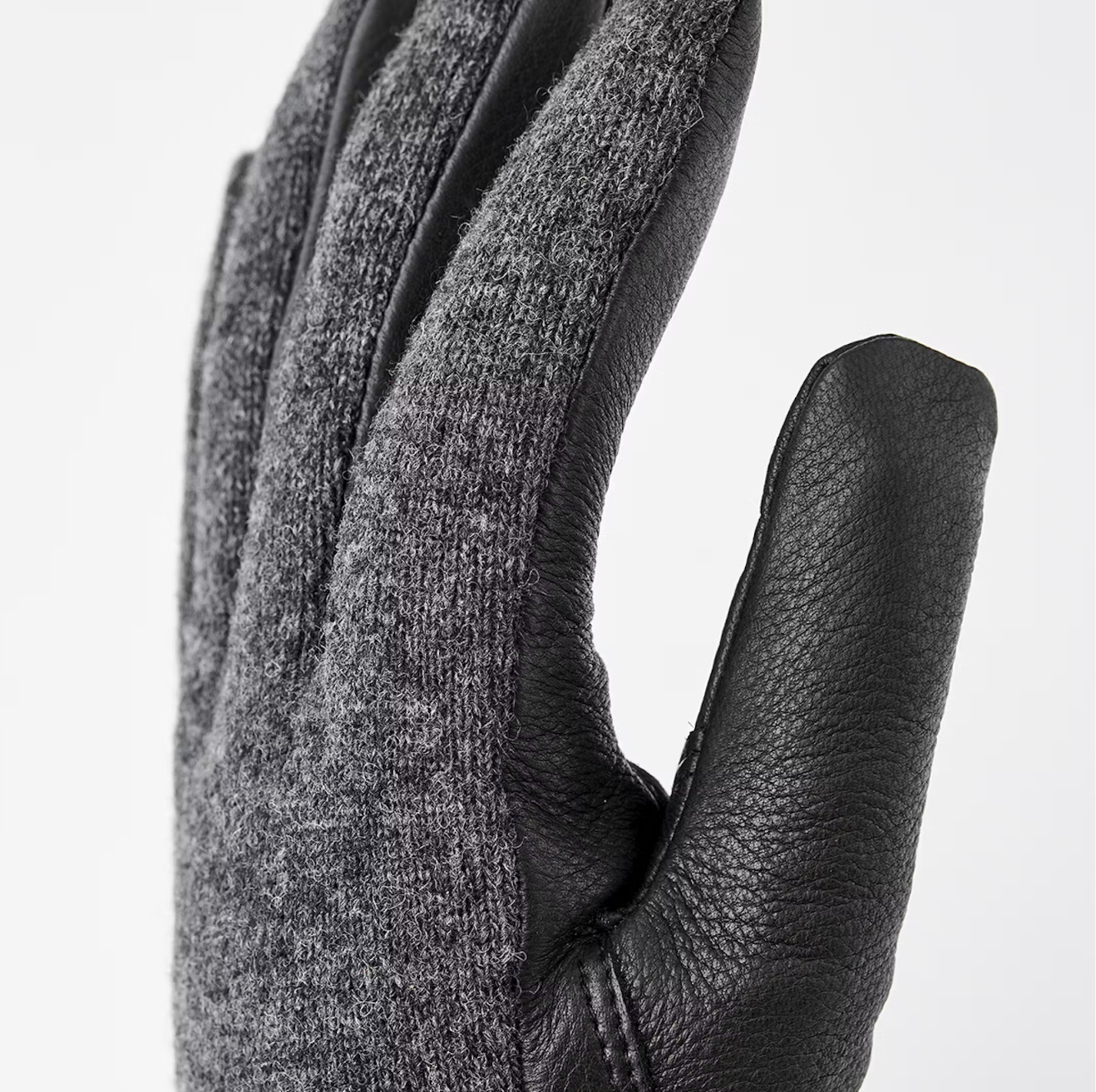 Deerskin Wool Tricot - Charcoal/Black