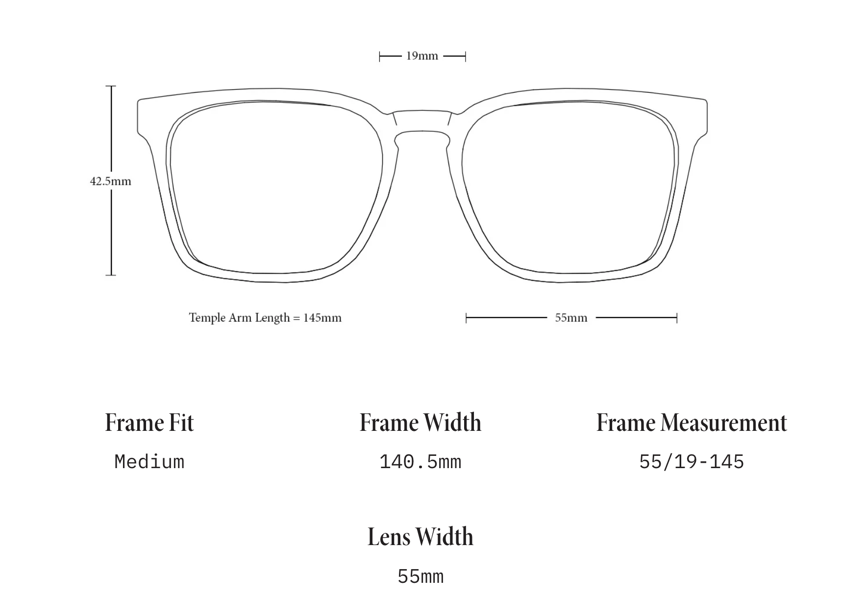 Pierce 55 - Recycled Black - Dark Smoke