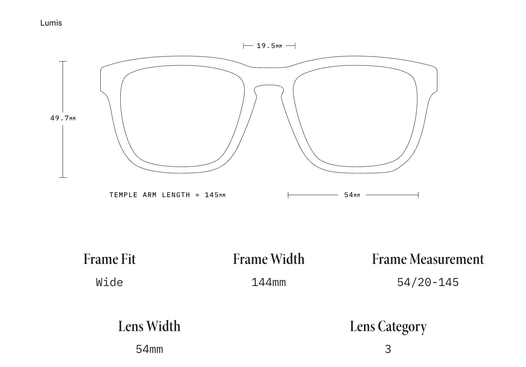 Lumis 54 - Recycled Black Polarized