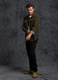 Corduroy Western Shirt - Hunter Green