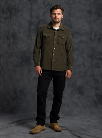 Corduroy Western Shirt - Hunter Green