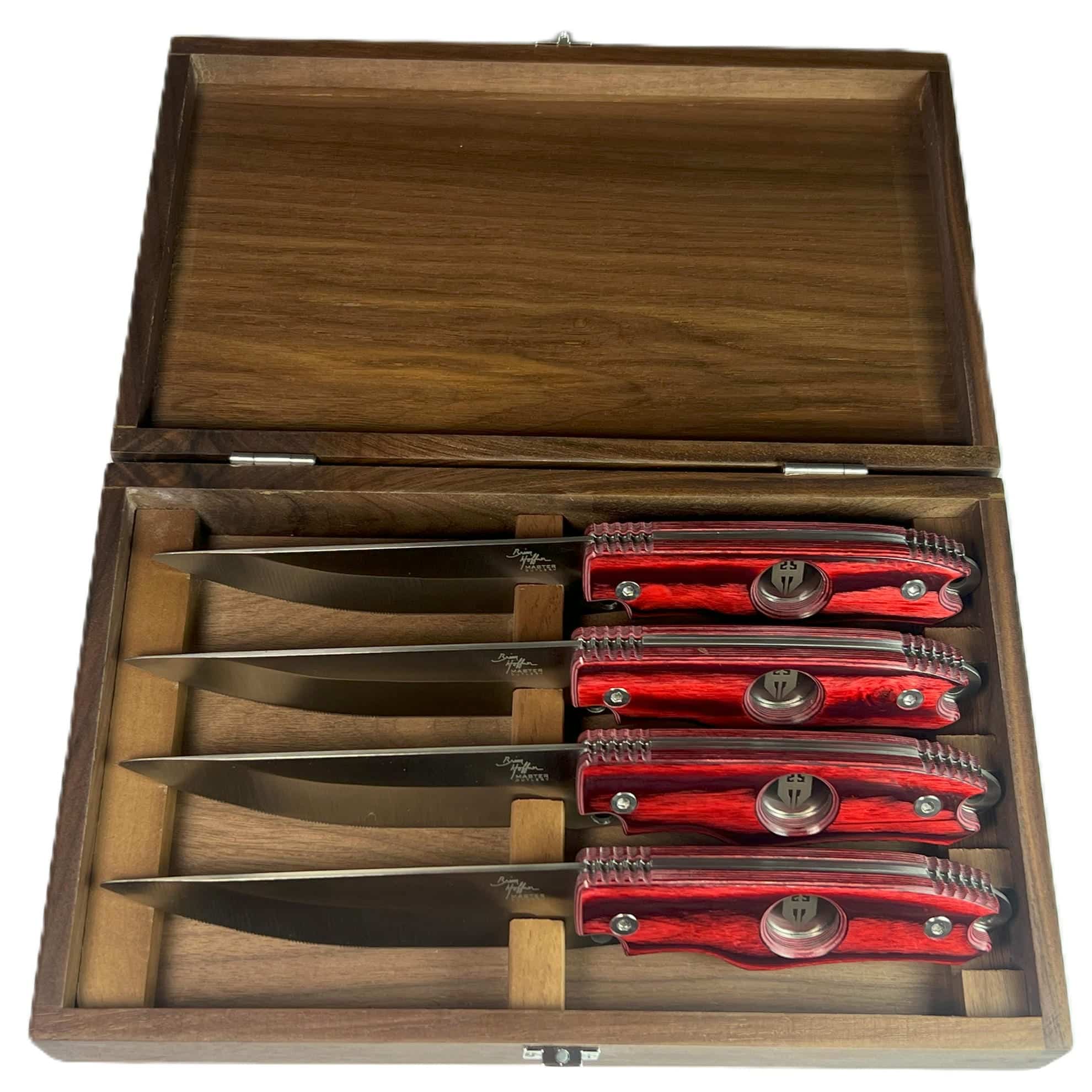 Steakmaster Steak Knife Set with Walnut Case