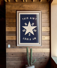 This Ain't My First Rodeo II- Framed Print 40"x60" - Matte Black Metal Frame