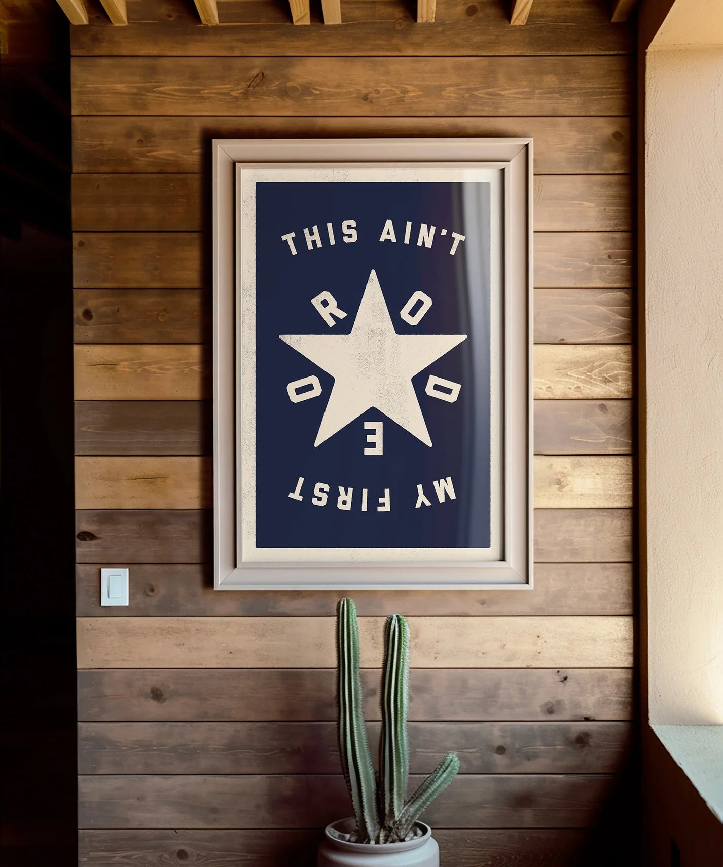 This Ain't My First Rodeo II- Framed Print 40"x60" - Matte Black Metal Frame