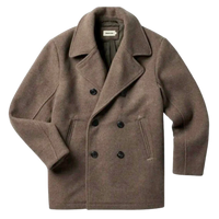The Mariner Coat in Sable Melton Wool