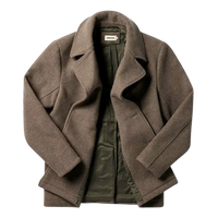 The Mariner Coat in Sable Melton Wool