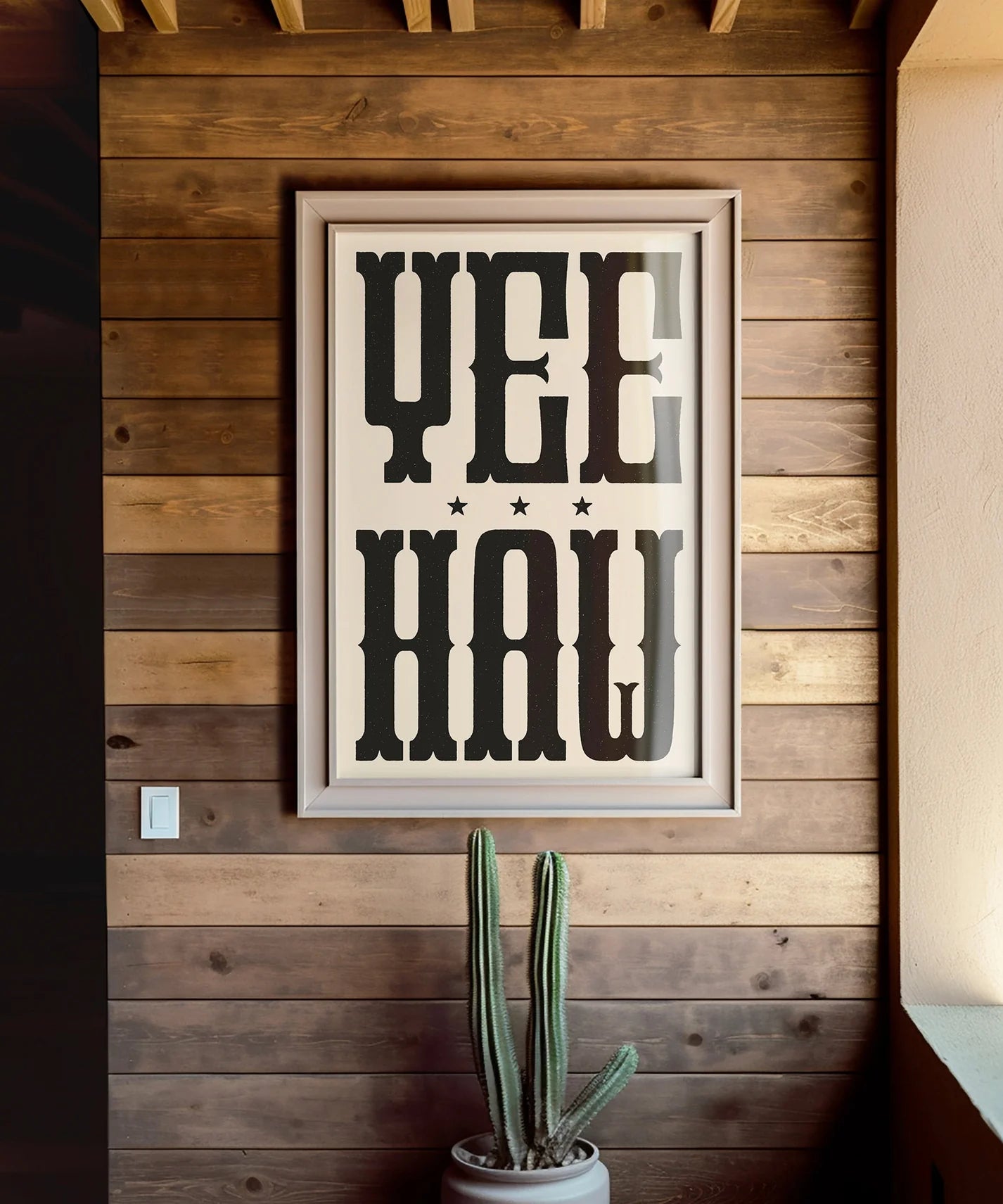 Yeehaw - Framed Print 40"x60" - Matte Black Metal Frame