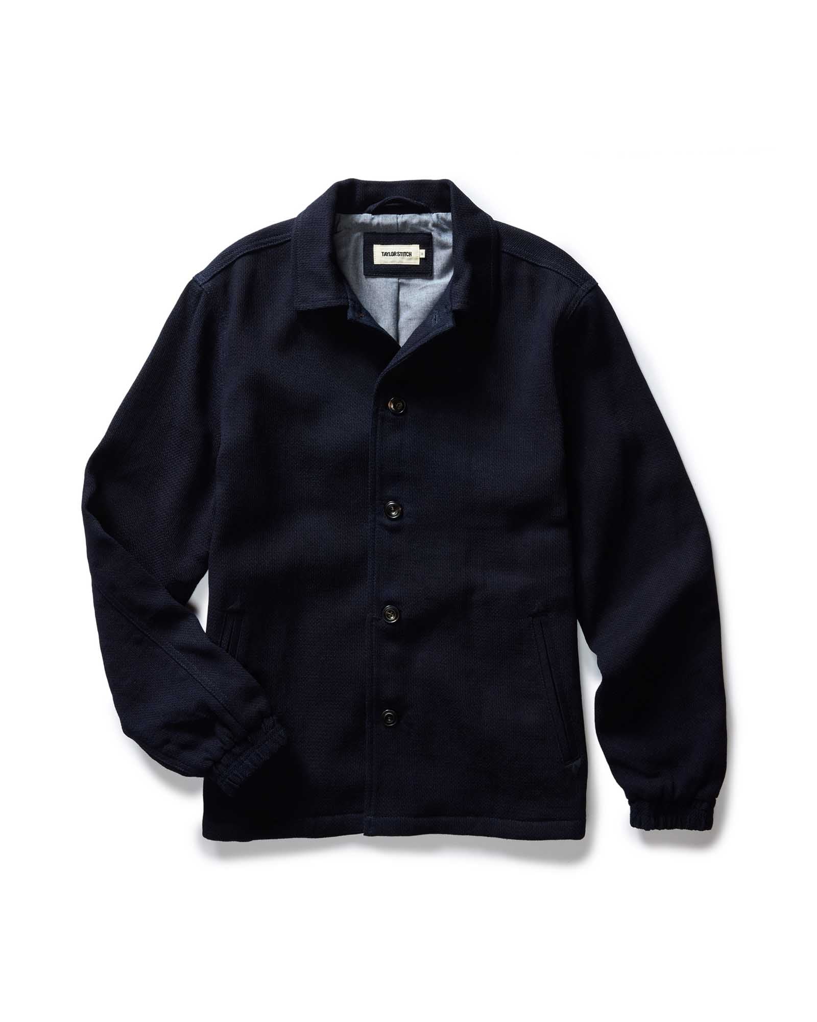 The Crew Jacket in Rinsed Indigo Sashiko
