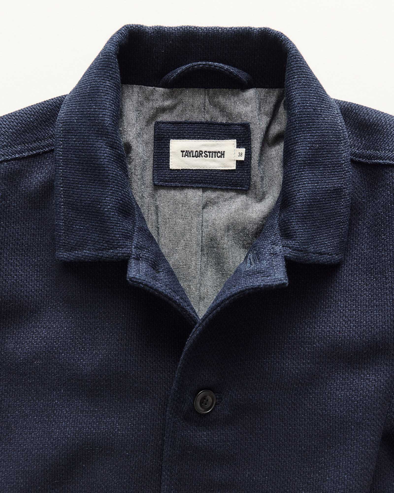 The Crew Jacket in Rinsed Indigo Sashiko