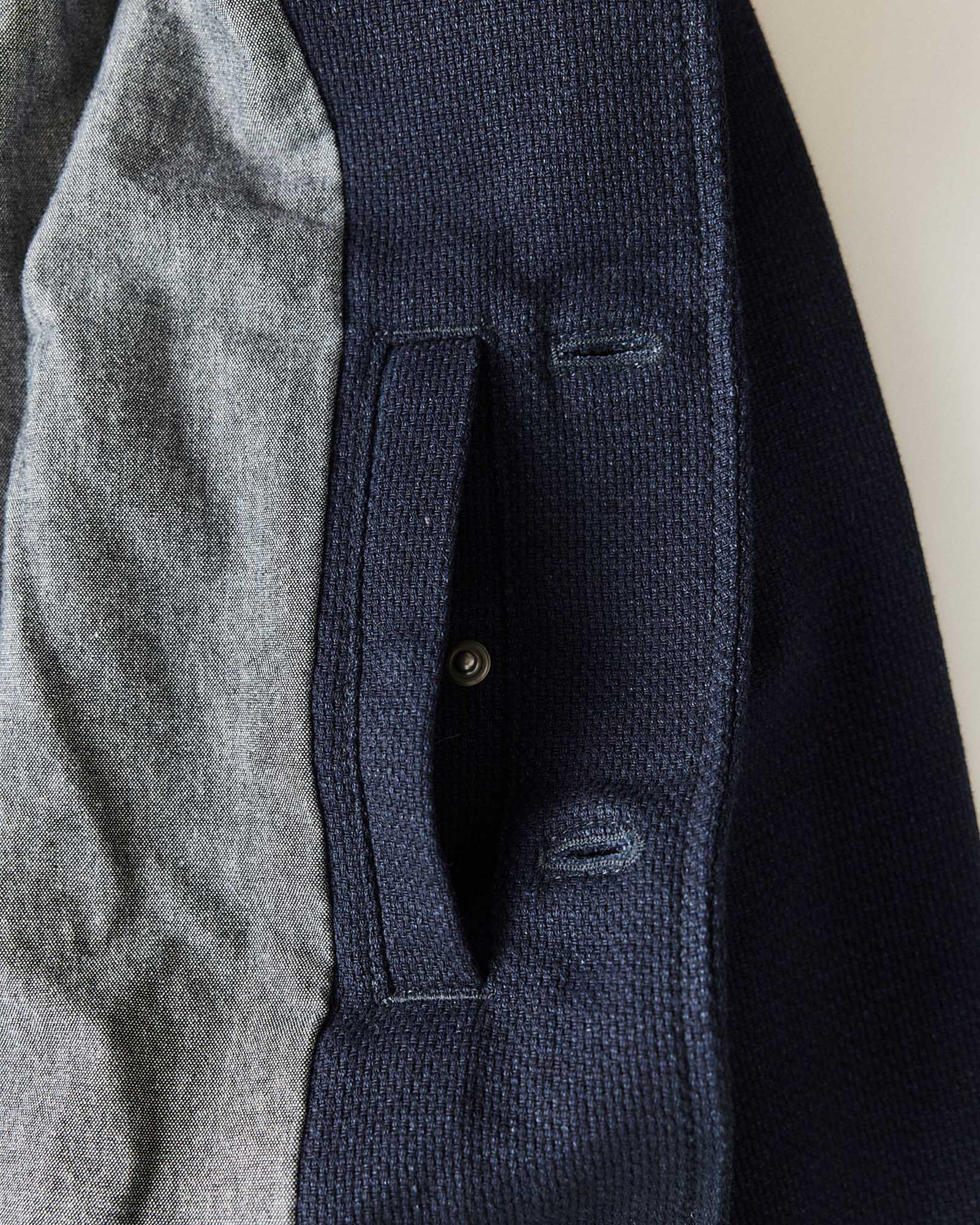 The Crew Jacket in Rinsed Indigo Sashiko