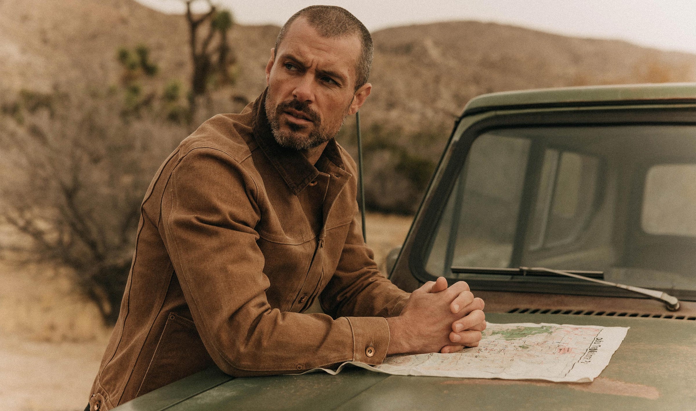 The Ryder Jacket in Tobacco Chipped Canvas