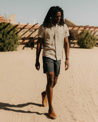 The Camp Short in Navy Chipped Canvas