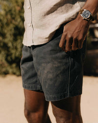The Camp Short in Navy Chipped Canvas