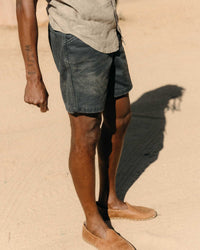 The Camp Short in Navy Chipped Canvas