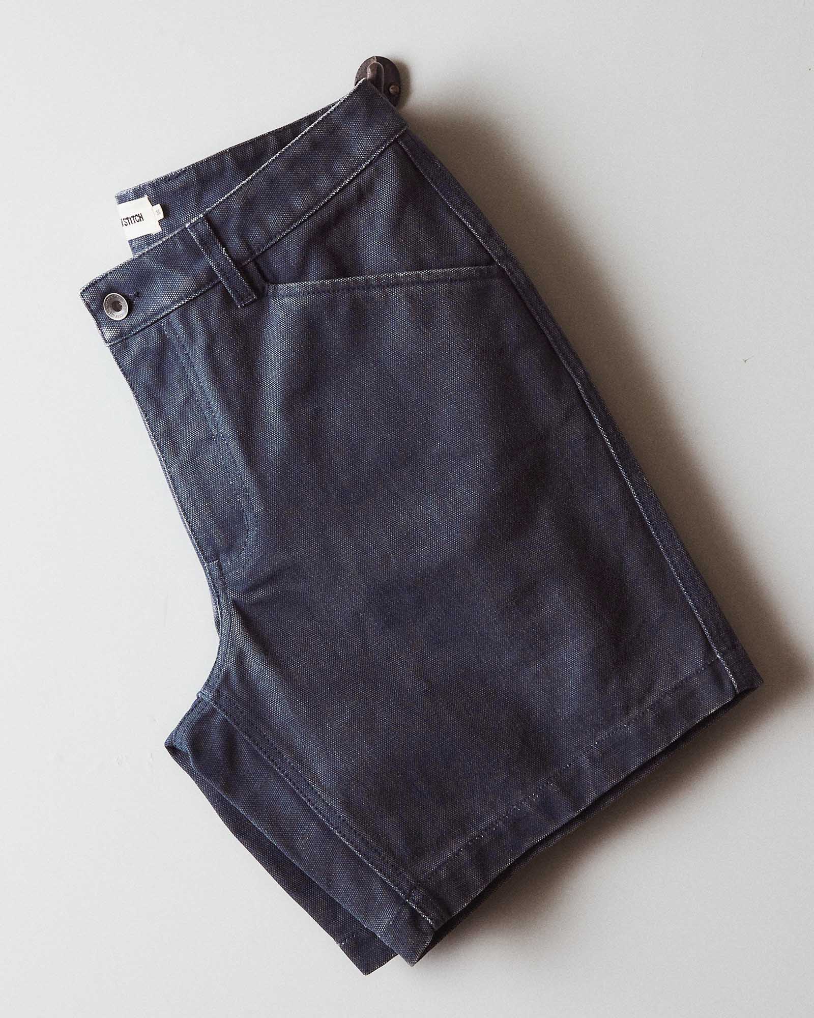 The Camp Short in Navy Chipped Canvas