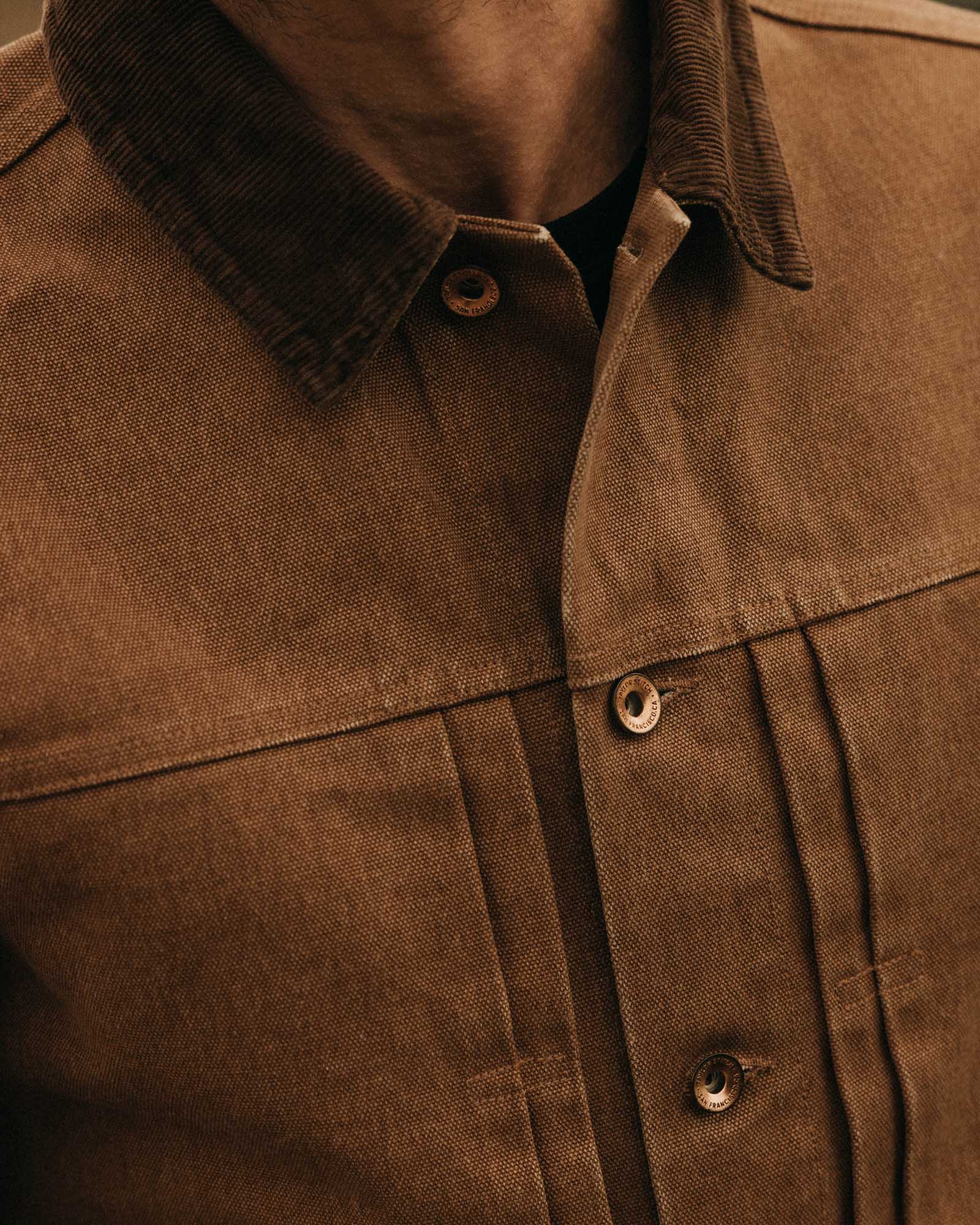 The Ryder Jacket in Tobacco Chipped Canvas