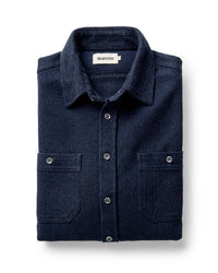 The Utility Shirt in Rinsed Indigo Sashiko