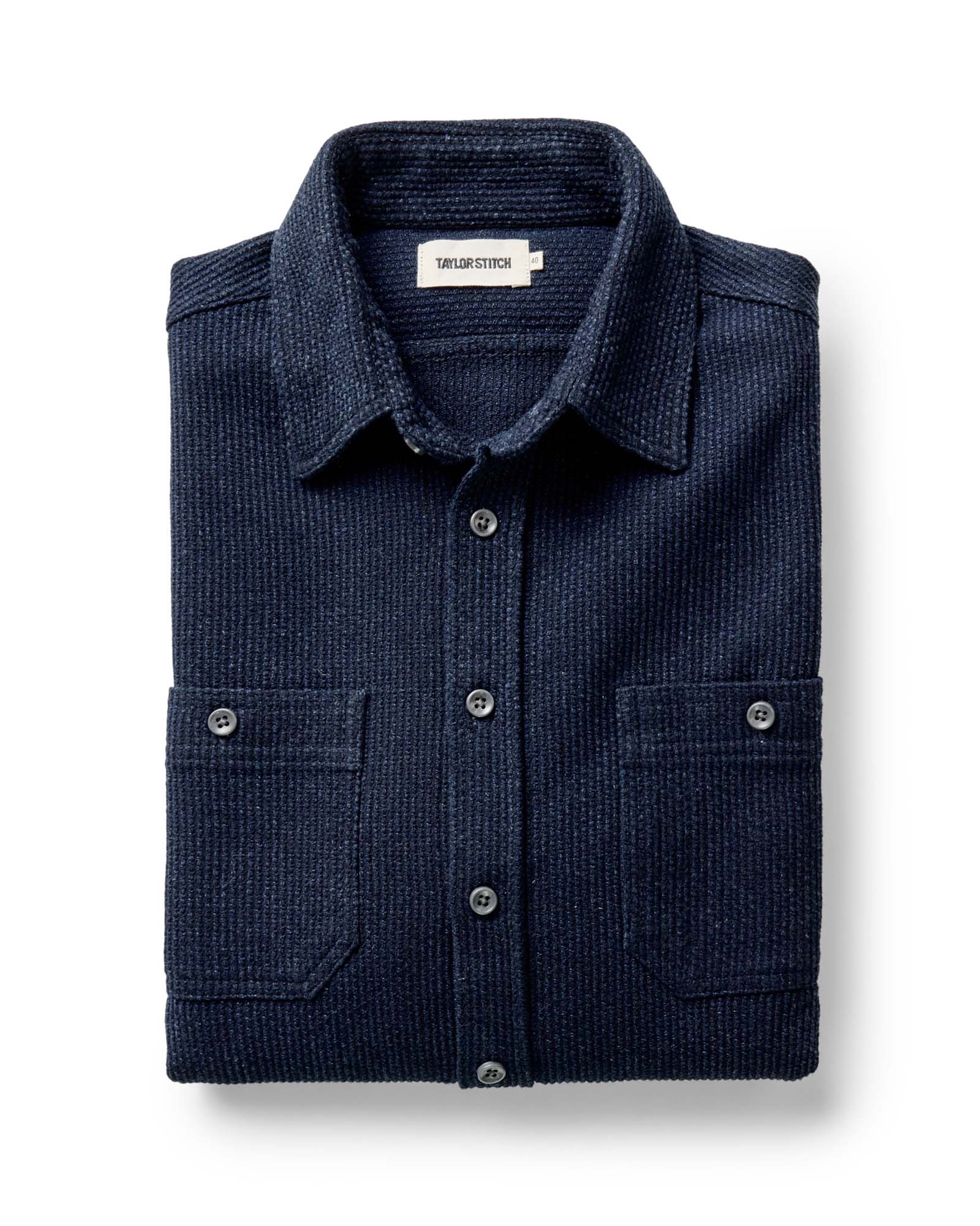 The Utility Shirt in Rinsed Indigo Sashiko