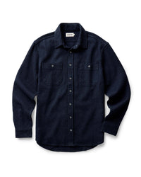 The Utility Shirt in Rinsed Indigo Sashiko