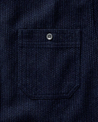 The Utility Shirt in Rinsed Indigo Sashiko