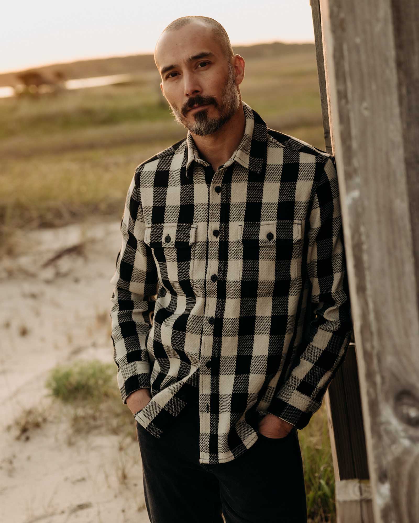 The Division Shirt in Black Ingigo Check