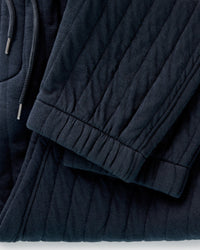 The Après Pant in Heather Midnight Quilted Jersey