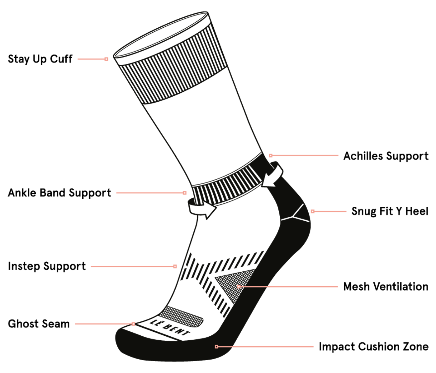 Light Cushion Crew Hike Sock